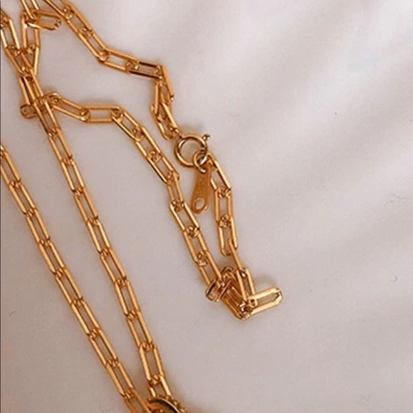 NWE  14K GOLD PLATED CHAIN LOCK NECKLACES - Picture 4 of 4